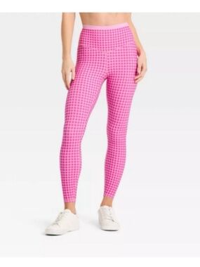 JoyLab Pink Gingham High-Rise Leggings